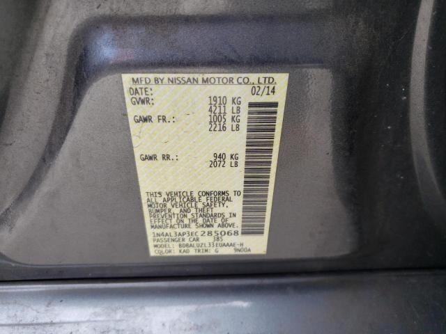 NISSAN ALTIMA 2.5 2014 with VIN 1N4AL3AP3EC285068 - Photo from auction
