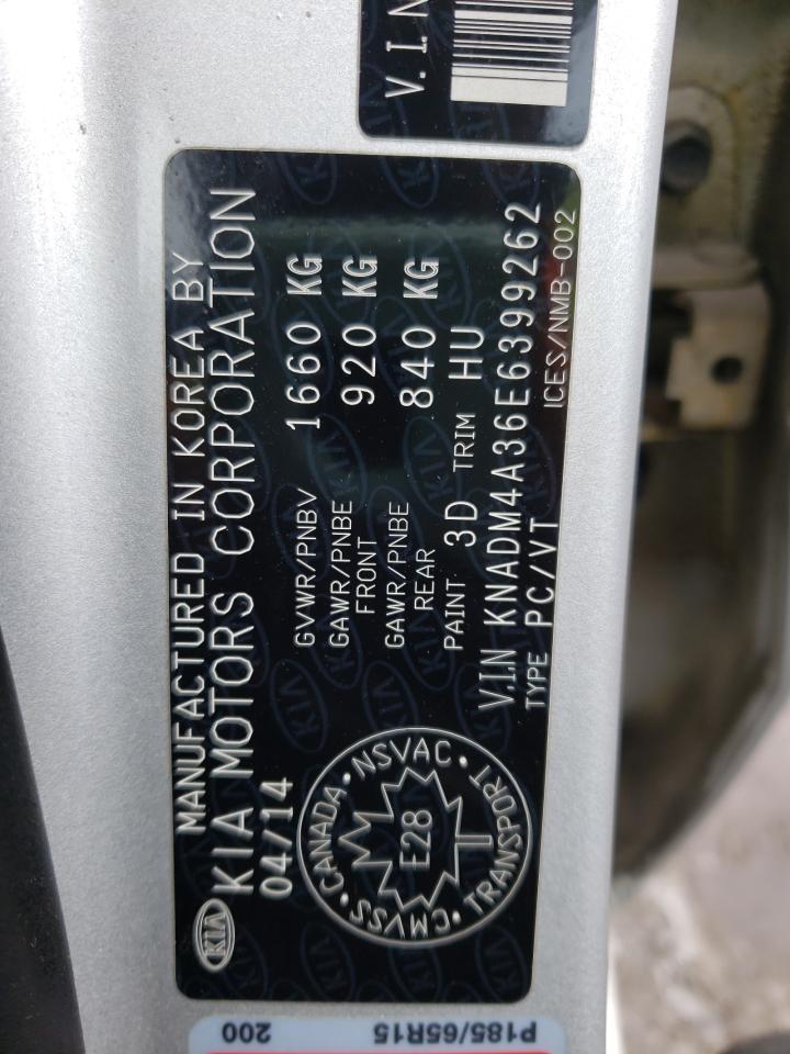 Photo 10 from auction – 2014 KIA RIO LX with VIN KNADM4A36E6399262