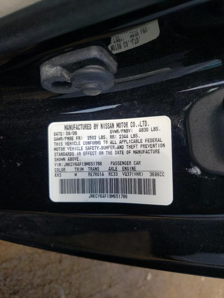 Photo 10 from auction – 2009 INFINITI G37 with VIN JNKCV64F19M651786