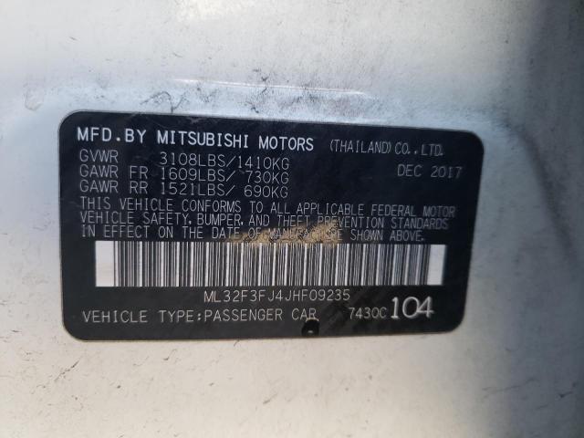 Photo 10 from auction – 2018 MITSUBISHI MIRAGE G4 with VIN ML32F3FJ4JHF09235