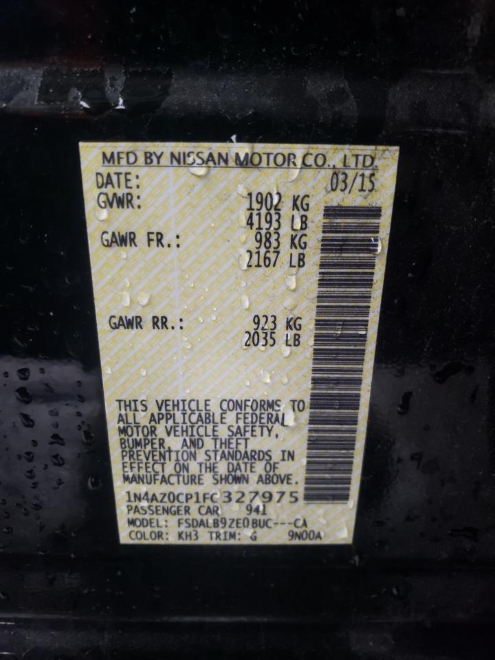 Photo 10 from auction – 2015 NISSAN LEAF S with VIN 1N4AZ0CP1FC327975