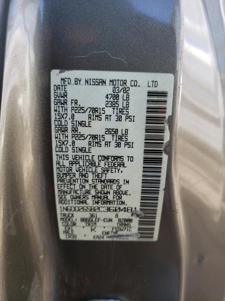 Photo 10 from auction – 2002 NISSAN FRONTIER with VIN 1N6DD26S82C360481