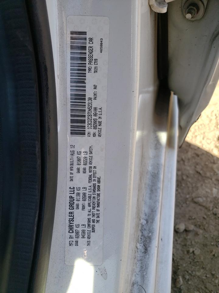 Photo 10 from auction – 2013 DODGE AVENGER SX with VIN 1C3CDZCB7DN523130