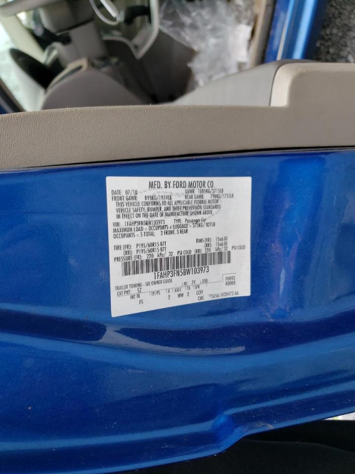 Photo 10 from auction – 2011 FORD FOCUS SE with VIN 1FAHP3FN5BW103973