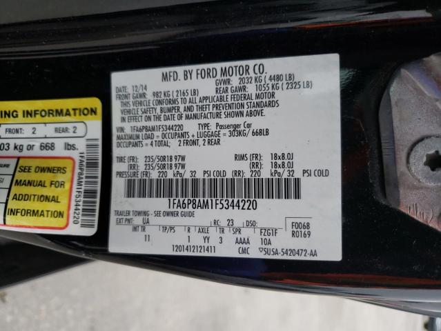 Photo 10 from auction – 2015 FORD MUSTANG with VIN 1FA6P8AM1F5344220
