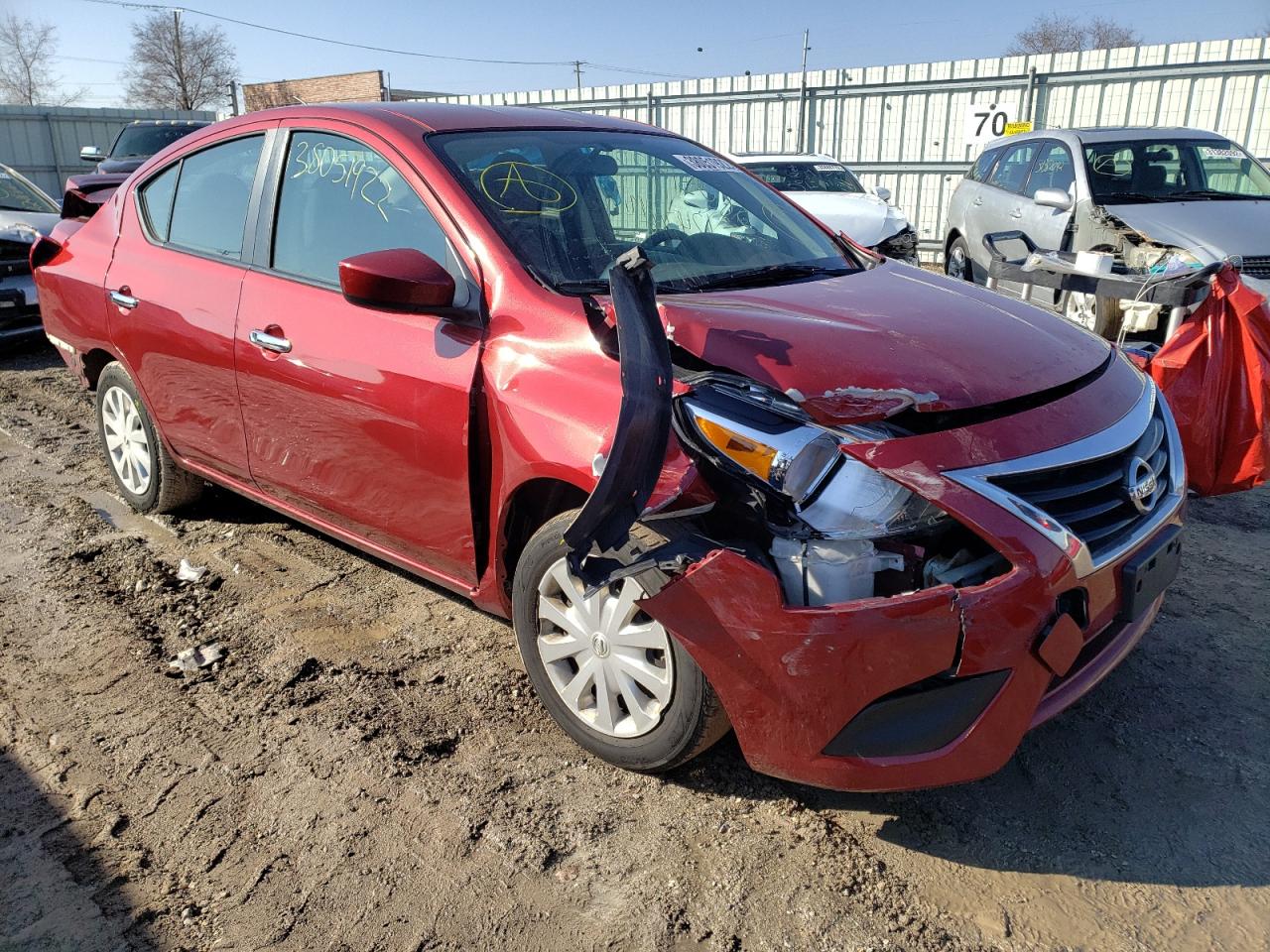 NISSAN VERSA S 2016 with VIN 3N1CN7AP7GL821048 - Photo from auction