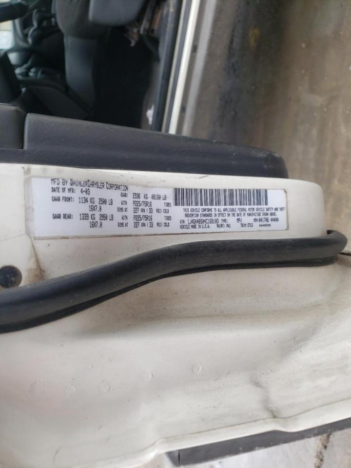 Photo 10 from auction – 2004 JEEP GRAND CHER with VIN 1J4GW48S64C168153