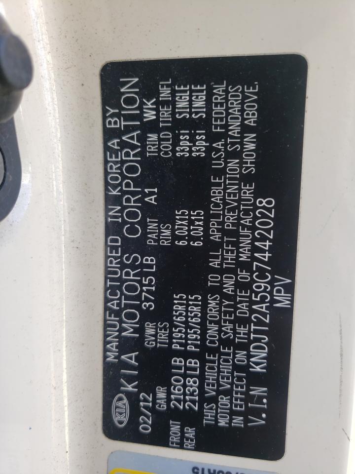 Photo 10 from auction – 2012 KIA SOUL with VIN KNDJT2A59C7442028
