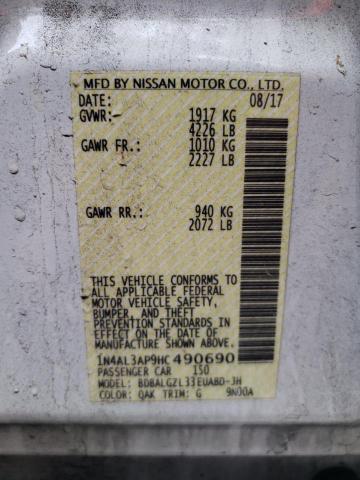 Photo 10 from auction – 2017 NISSAN ALTIMA 2.5 with VIN 1N4AL3AP9HC490690