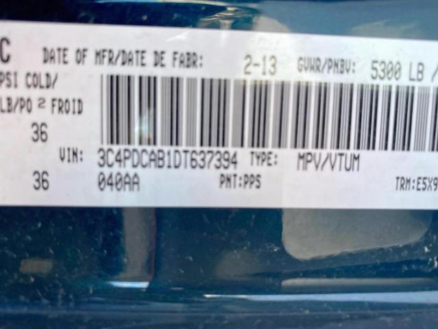 Photo 10 from auction – 2013 DODGE JOURNEY SE with VIN 3C4PDCAB1DT637394