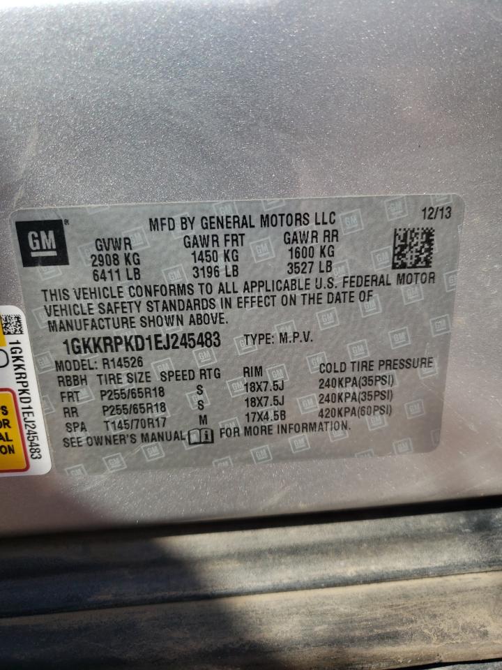 Photo 10 from auction – 2014 GMC ACADIA SLE with VIN 1GKKRPKD1EJ245483