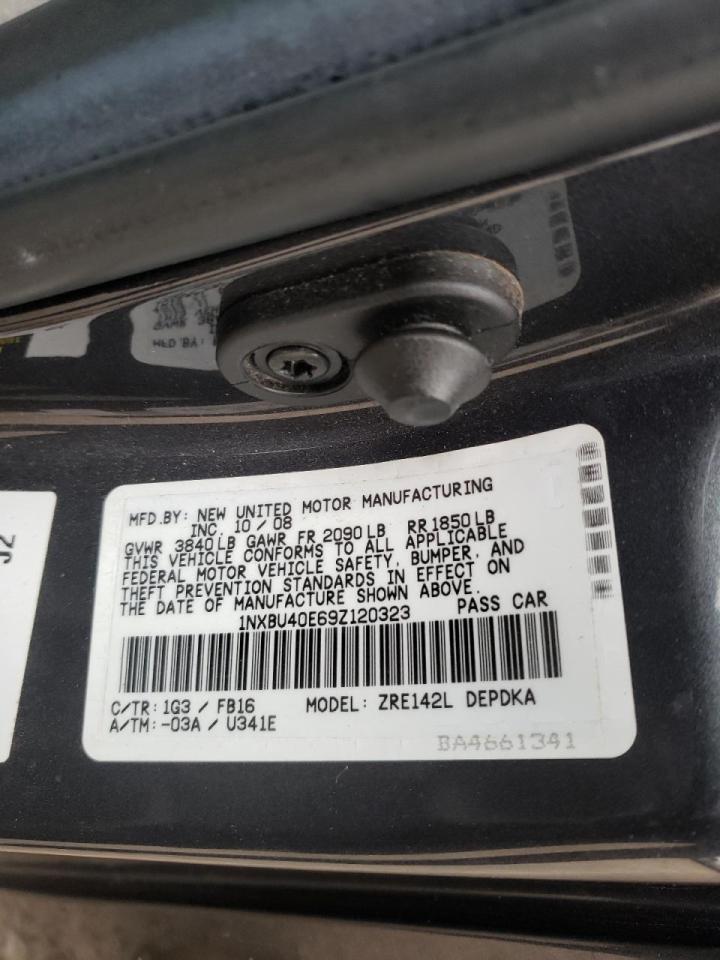 Photo 10 from auction – 2009 TOYOTA COROLLA with VIN 1NXBU40E69Z120323