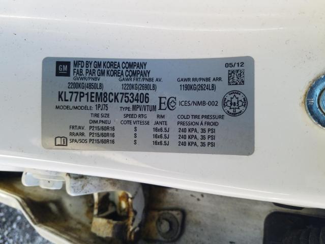 Photo 10 from auction – 2012 CHEVROLET ORLANDO LS with VIN KL77P1EM8CK753406