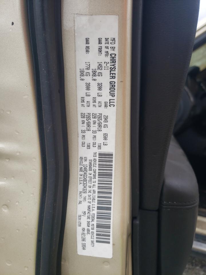 Photo 10 from auction – 2011 DODGE DURANGO CR with VIN 1D4RD4GGXBC634328