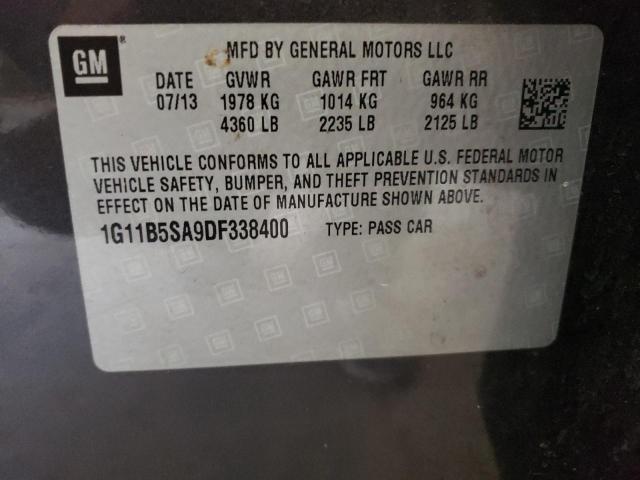 Photo 10 from auction – 2013 CHEVROLET MALIBU LS with VIN 1G11B5SA9DF338400