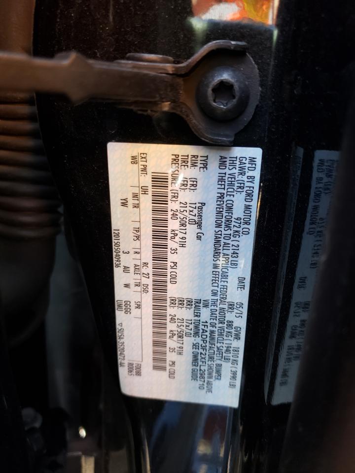 Photo 10 from auction – 2015 FORD FOCUS SE with VIN 1FADP3F2XFL298710