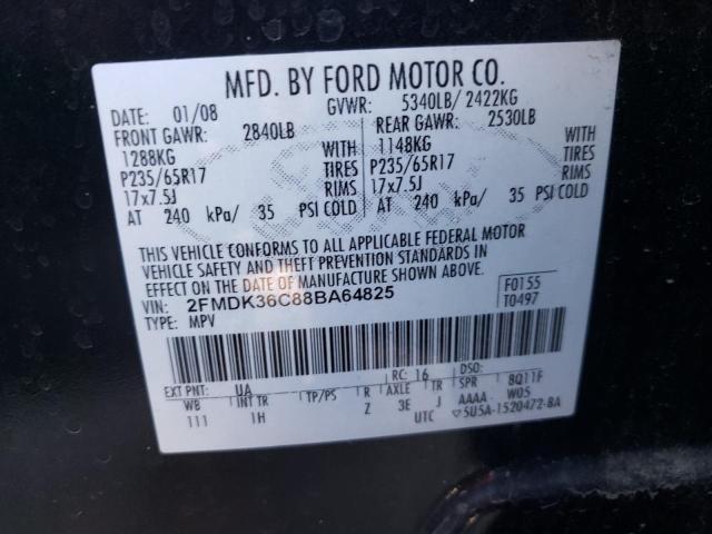 Photo 10 from auction – 2008 FORD EDGE SE with VIN 2FMDK36C88BA64825