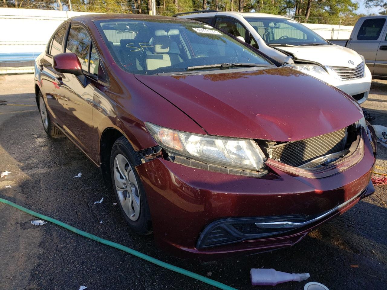 HONDA CIVIC LX 2013 with VIN 2HGFB2F56DH509550 - Photo from auction