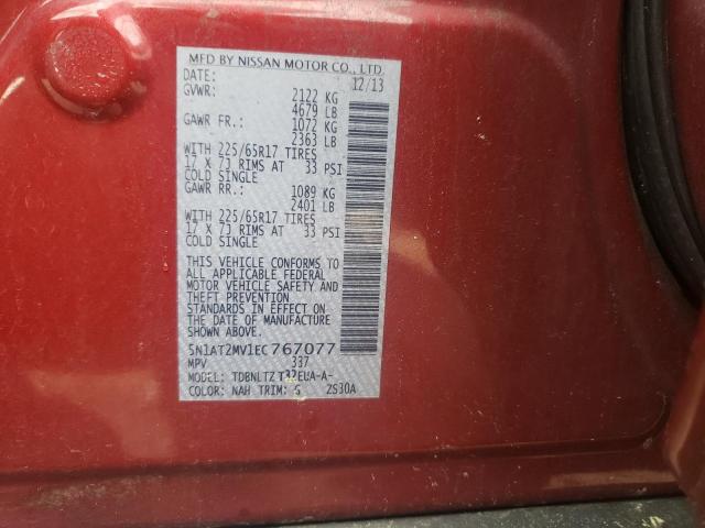 Photo 10 from auction – 2014 NISSAN ROGUE S with VIN 5N1AT2MV1EC767077