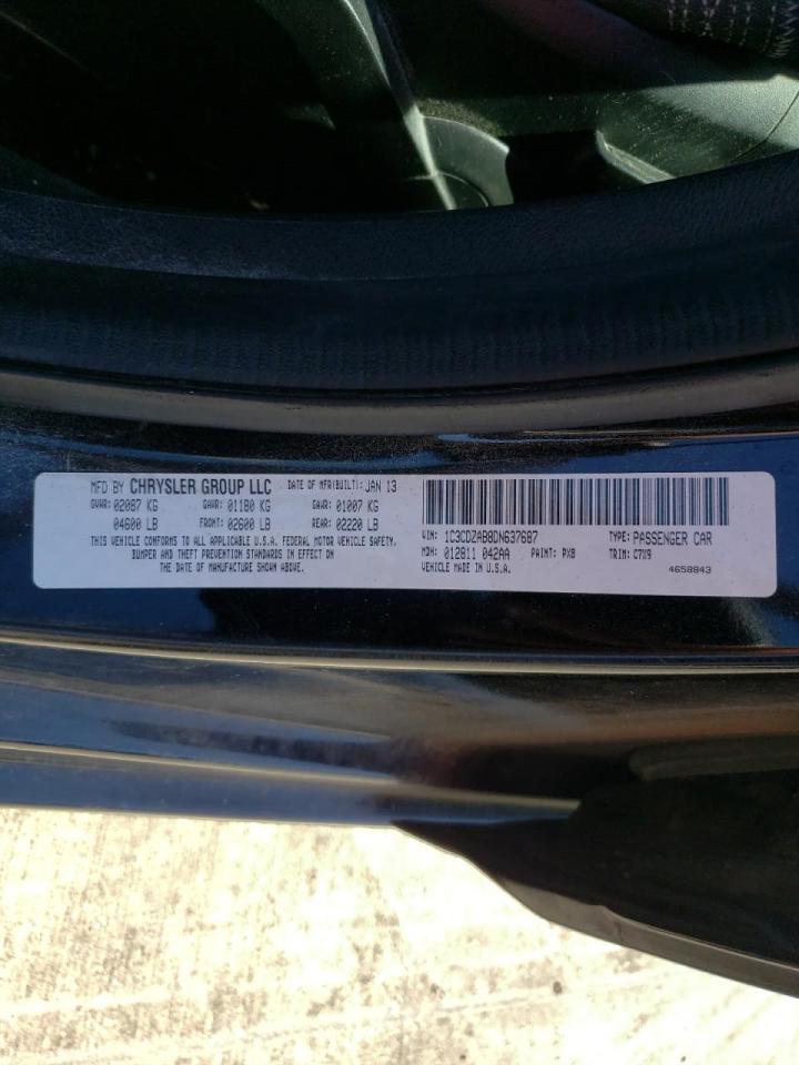 Photo 10 from auction – 2013 DODGE AVENGER SE with VIN 1C3CDZAB8DN637687