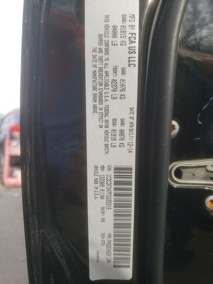 Photo 10 from auction – 2013 DODGE DART LIMIT with VIN 1C3CDFCB5DD325313