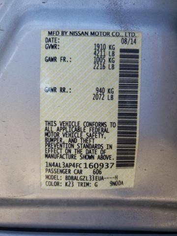 Photo 10 from auction – 2015 NISSAN ALTIMA 2.5 with VIN 1N4AL3AP4FC160937