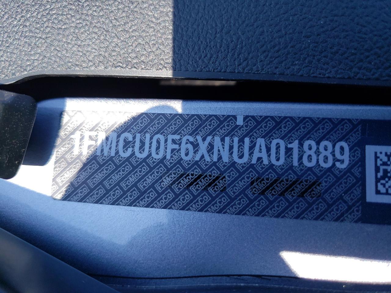 Photo 10 from auction – 2022 FORD ESCAPE S with VIN 1FMCU0F6XNUA01889