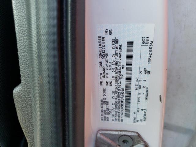 Photo 10 from auction – 2015 FORD ESCAPE SE with VIN 1FMCU0G73FUA19045