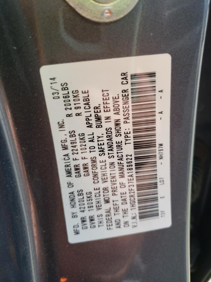 Photo 10 from auction – 2014 HONDA ACCORD LX with VIN 1HGCR2F37EA189622