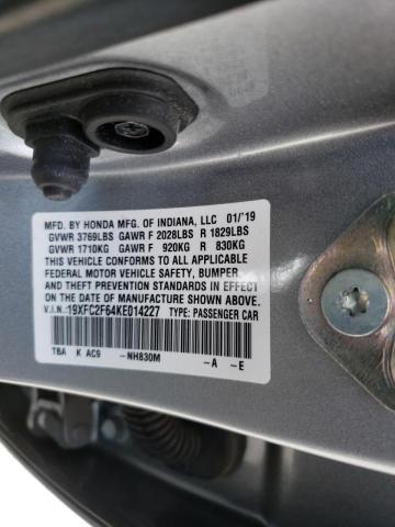 Photo 10 from auction – 2019 HONDA CIVIC LX with VIN 19XFC2F64KE014227