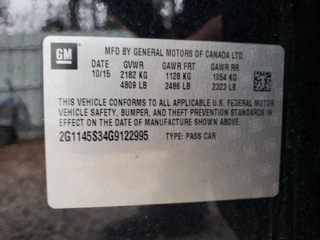 Photo 10 from auction – 2016 CHEVROLET IMPALA LTZ with VIN 2G1145S34G9122995