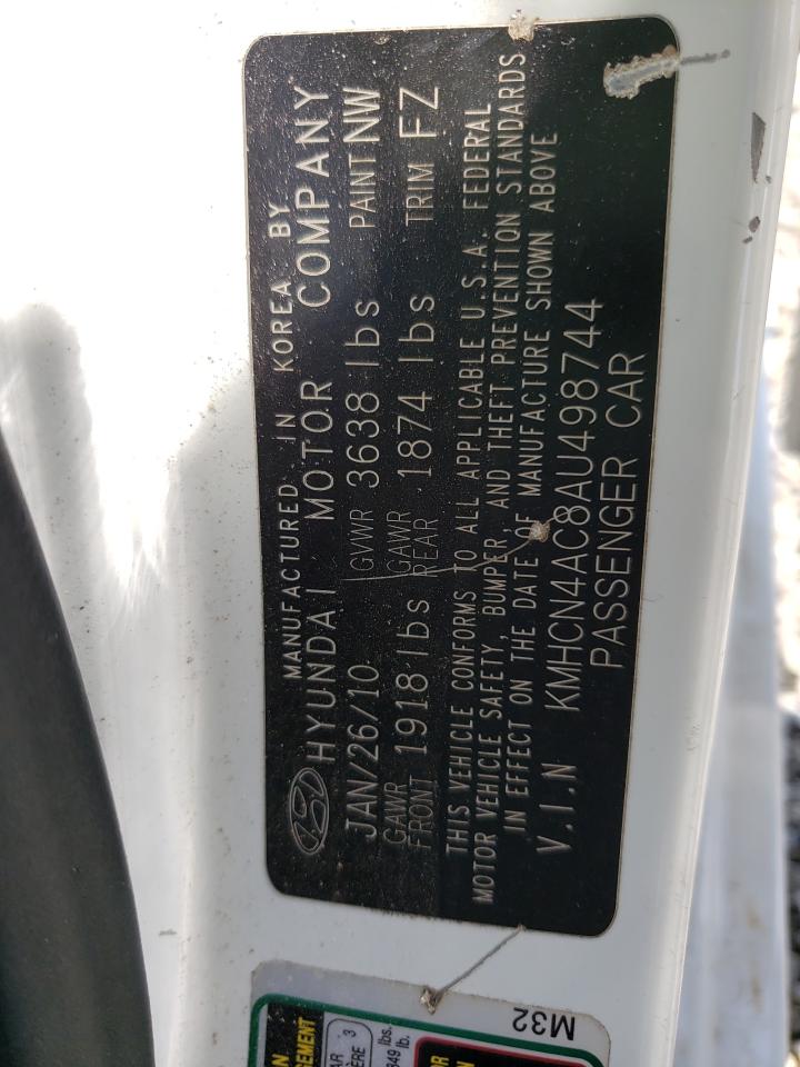 Photo 10 from auction – 2010 HYUNDAI ACCENT GLS with VIN KMHCN4AC8AU498744
