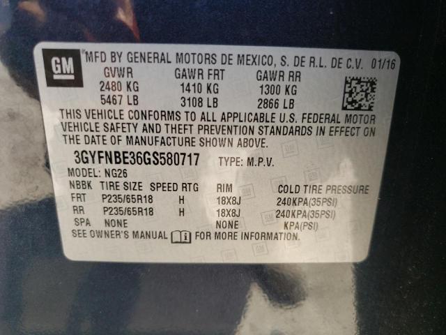 Photo 10 from auction – 2016 CADILLAC SRX LUXURY with VIN 3GYFNBE36GS580717