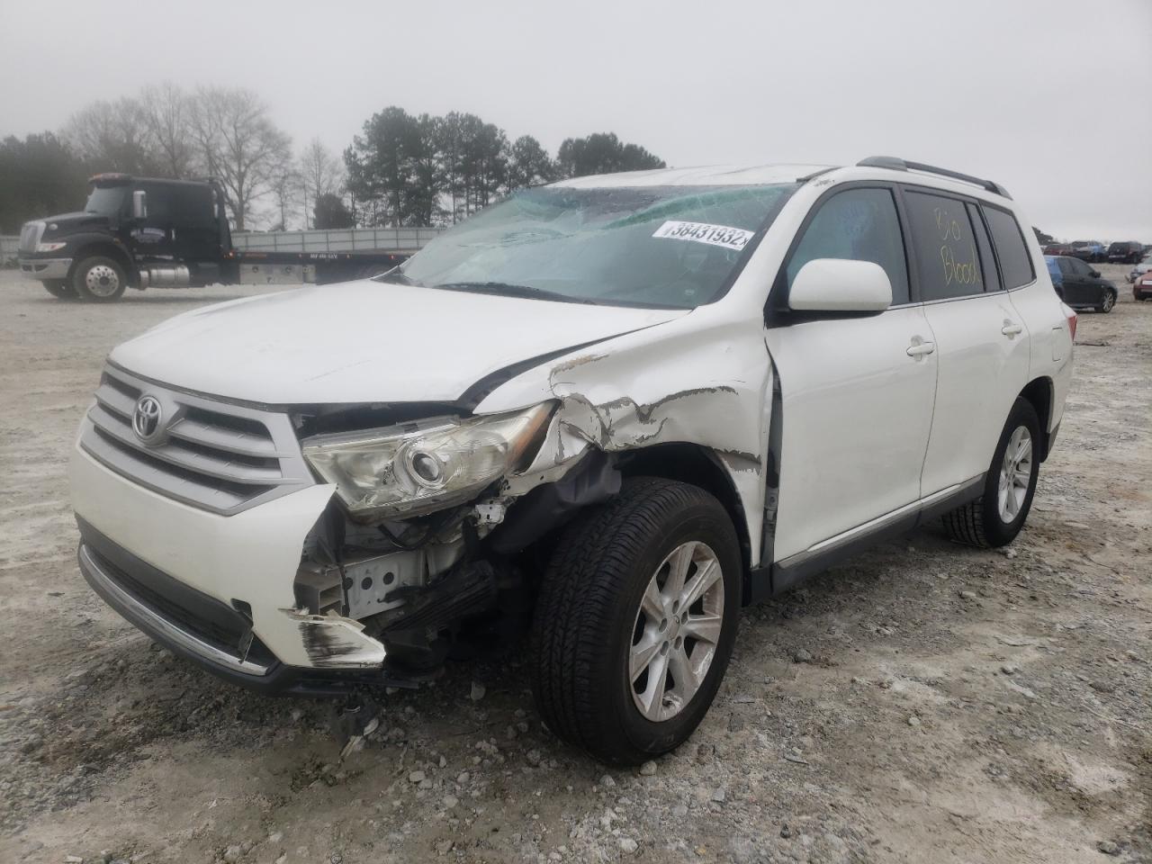 Photo 2 from auction – 2012 TOYOTA HIGHLANDER with VIN 5TDZK3EH4CS082995