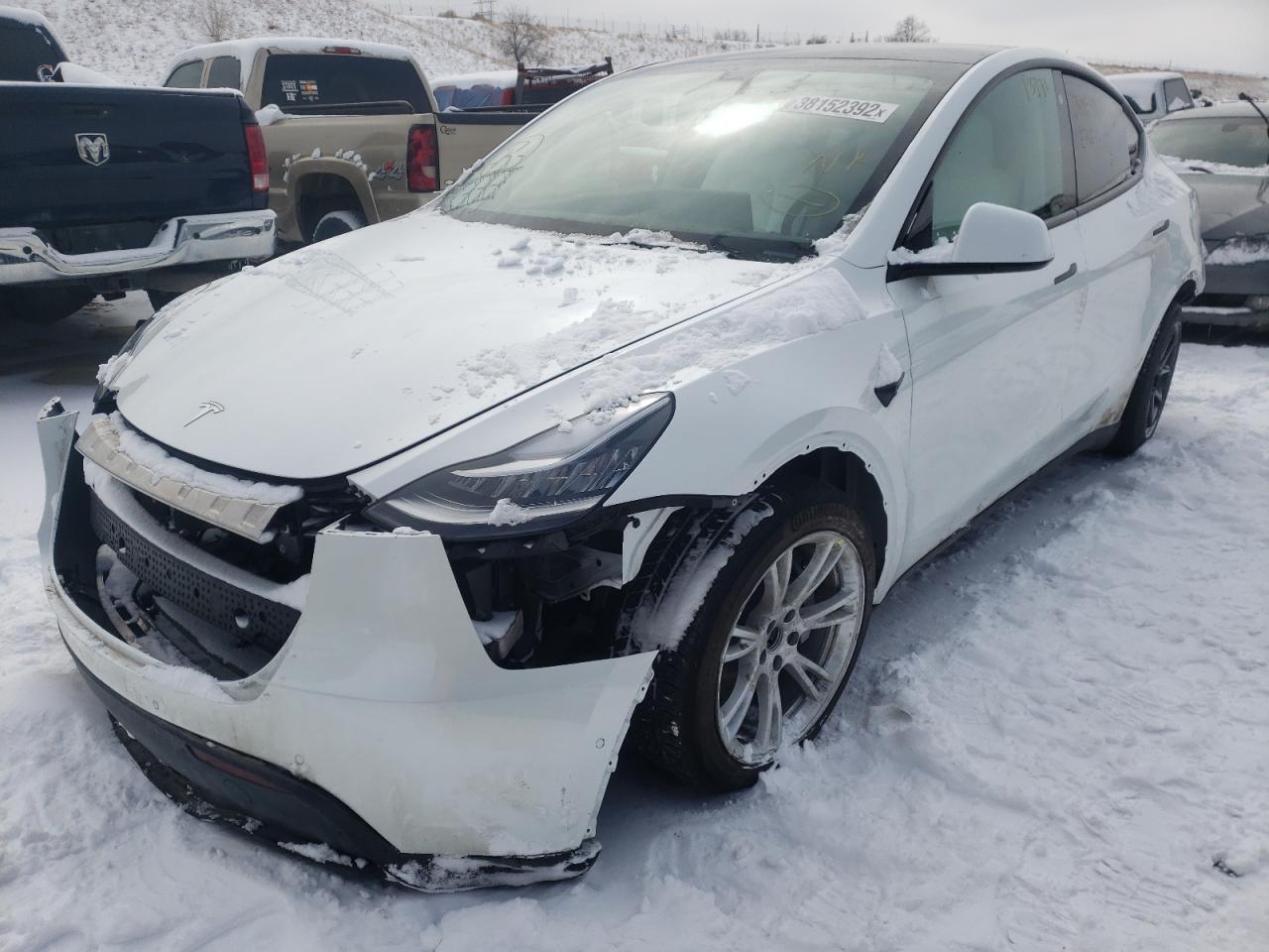 Photo 2 from auction – 2021 TESLA MODEL Y with VIN 5YJYGDEE8MF246859