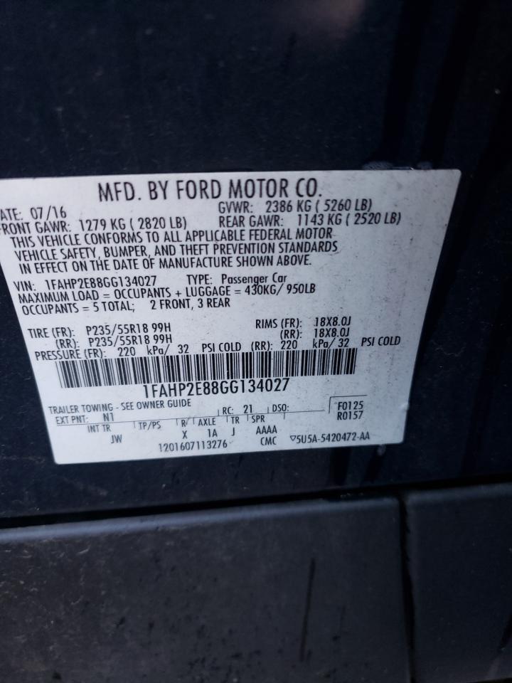 Photo 10 from auction – 2016 FORD 1100 with VIN 1FAHP2E88GG134027