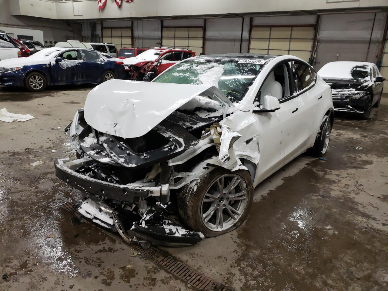 Photo 2 from auction – 2021 TESLA MODEL Y with VIN 5YJYGDEEXMF202717