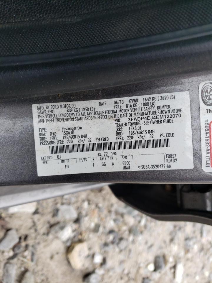 Photo 10 from auction – 2014 FORD FIESTA SE with VIN 3FADP4EJ4EM122070
