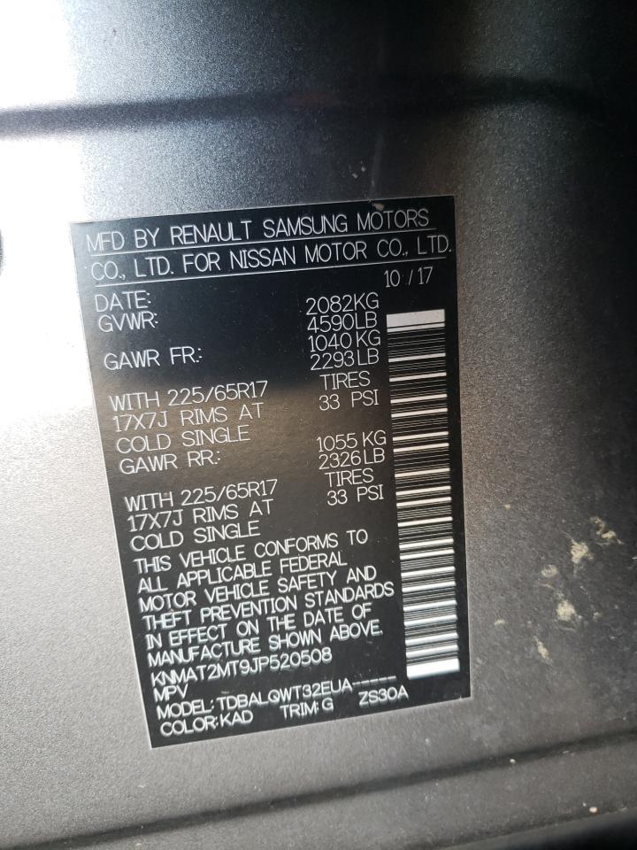 Photo 10 from auction – 2018 NISSAN ROGUE S with VIN KNMAT2MT9JP520508