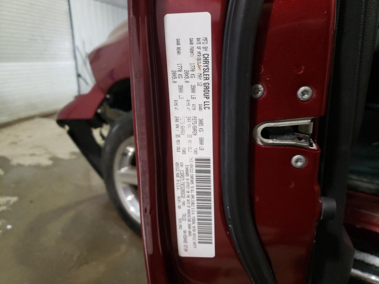 Photo 10 from auction – 2012 DODGE RAM 1500 S with VIN 1C6RD7LT9CS285632