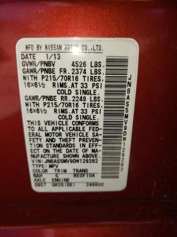 Photo 10 from auction – 2013 NISSAN ROGUE S with VIN JN8AS5MV9DW129282