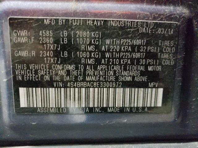 Снимка 10 от търг – 2014 SUBARU OUTBACK 2. с VIN 4S4BRBAC8E3300972