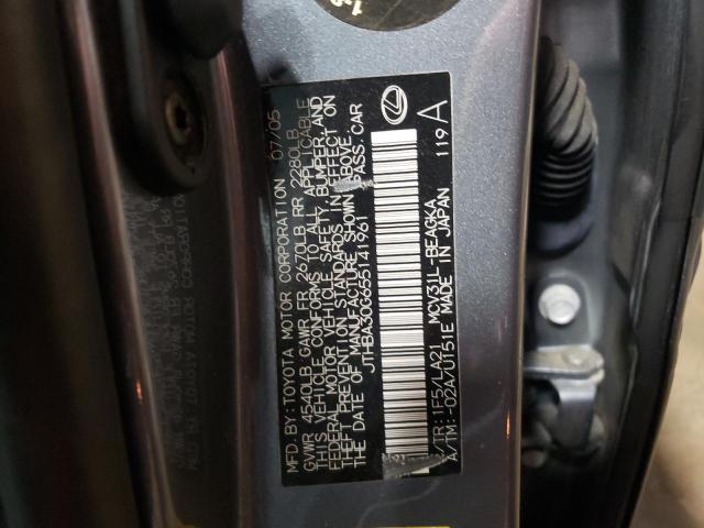 Photo 10 from auction – 2005 LEXUS ES 330 with VIN JTHBA30G655141961