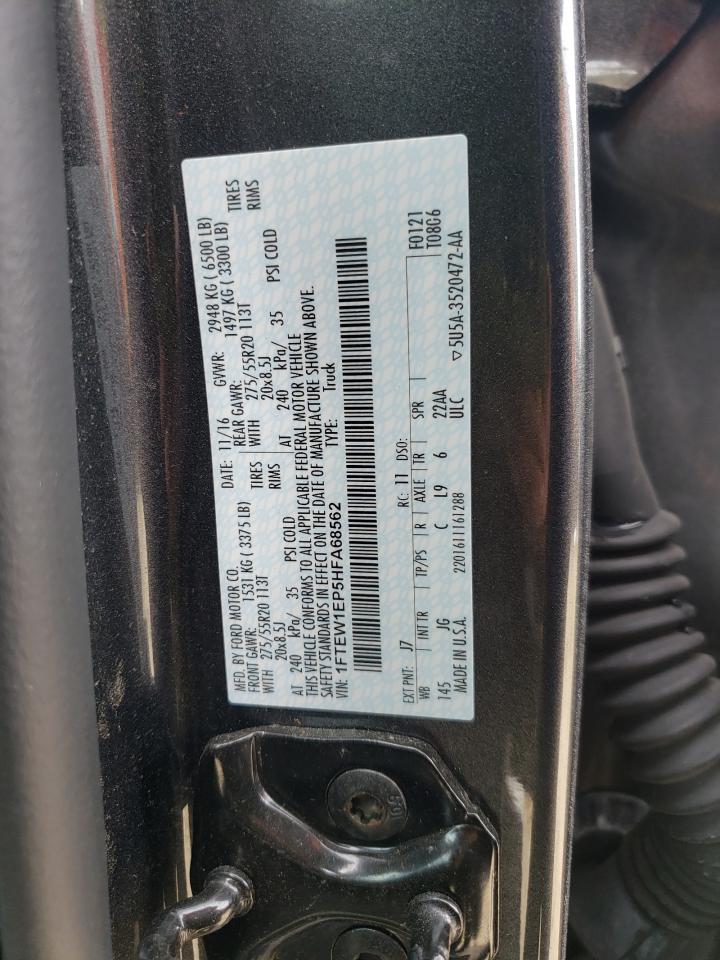 Photo 10 from auction – 2017 FORD F150 SUPER with VIN 1FTEW1EP5HFA68562