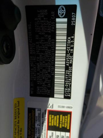 Photo 10 from auction – 2012 TOYOTA CAMRY BASE with VIN 4T1BF1FK9CU145083