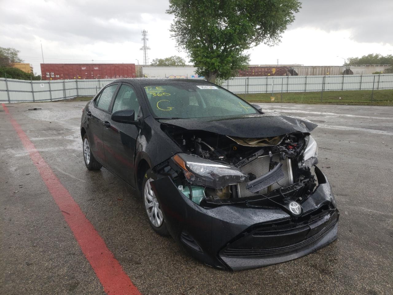 TOYOTA COROLLA L 2019 with VIN 5YFBURHE3KP944756 - Photo from auction