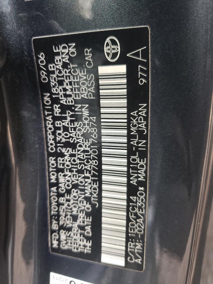 Photo 10 from auction – 2007 TOYOTA SCION TC with VIN JTKDE177870176874