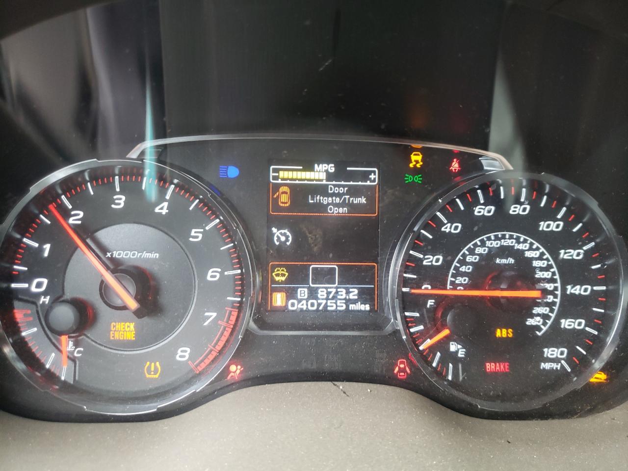 Photo 8 from auction – 2018 SUBARU WRX with VIN JF1VA1A63J9833113