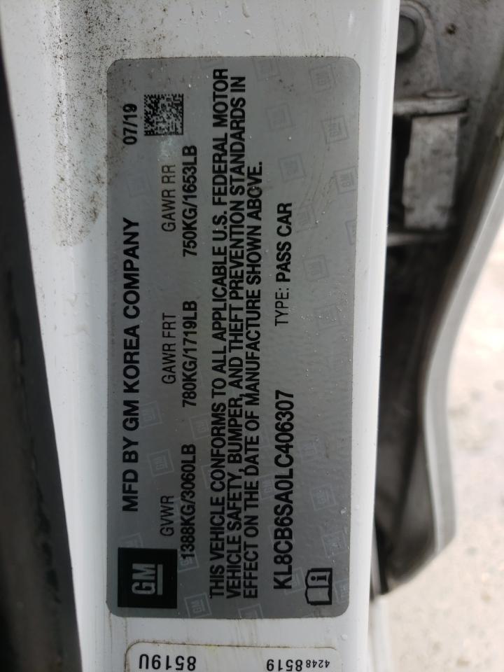 Photo 10 from auction – 2020 CHEVROLET SPARK LS with VIN KL8CB6SA0LC406307