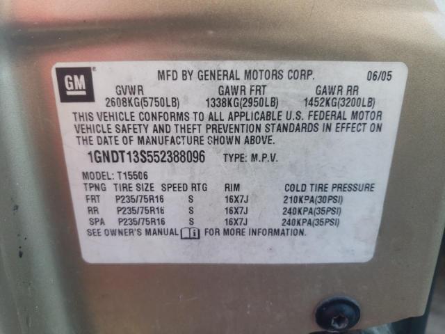 Photo 10 from auction – 2005 CHEVROLET TRAILBLAZE with VIN 1GNDT13S552388096